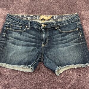PAIGE Dark Blue Jean Shorts
